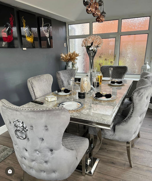 Grande Dining Table Set | Valentino Chairs