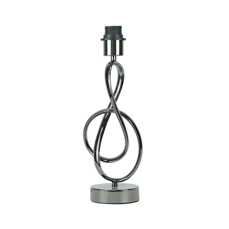 50cm Black G-Clef Design Metal Table Lamp with Black Linen Shade