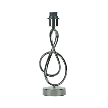 50cm Black G-Clef Design Metal Table Lamp with Black Linen Shade