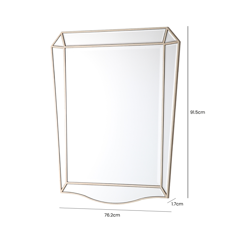 Pristina Mirror Champagne Wall Mirror